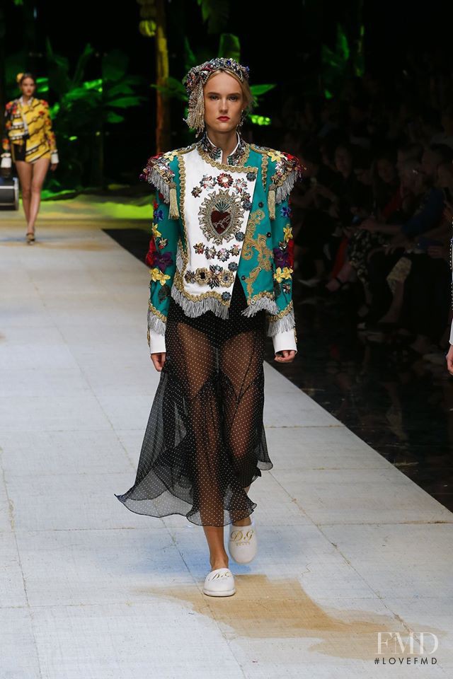 Harleth Kuusik featured in  the Dolce & Gabbana fashion show for Spring/Summer 2017