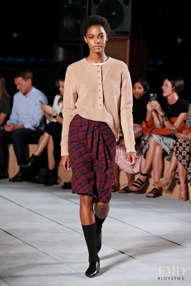Karly Loyce featured in  the Thakoon fashion show for Autumn/Winter 2016