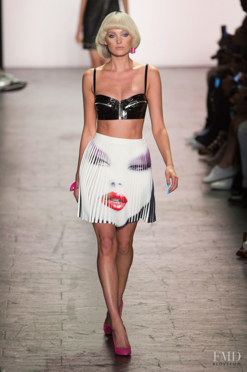 Elsa Hosk featured in  the Jeremy Scott fashion show for Spring/Summer 2017