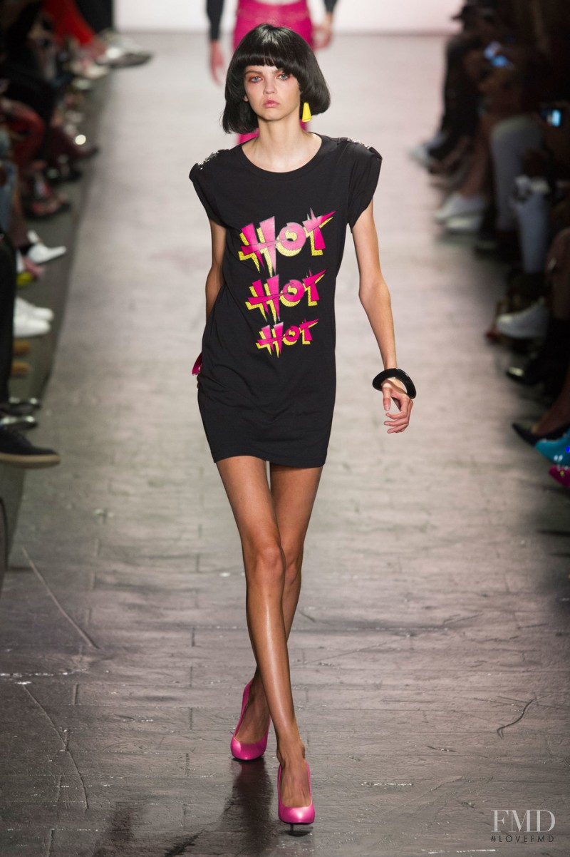 Molly Bair featured in  the Jeremy Scott fashion show for Spring/Summer 2017