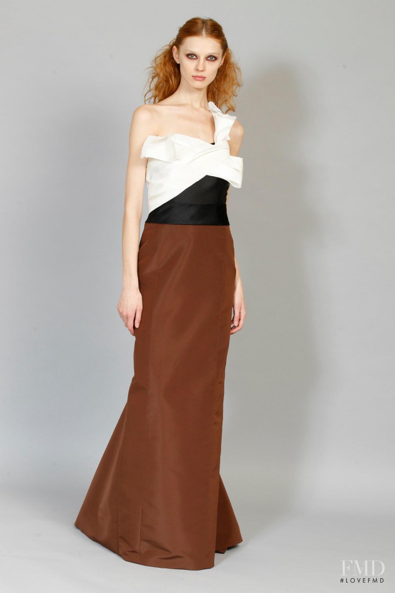 Olga Sherer featured in  the Carolina Herrera fashion show for Pre-Fall 2012