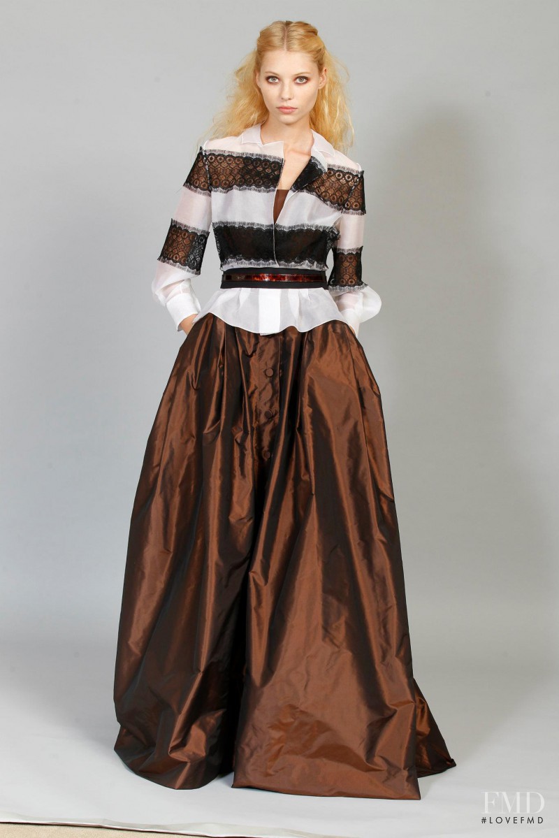 Vika Falileeva featured in  the Carolina Herrera fashion show for Pre-Fall 2012