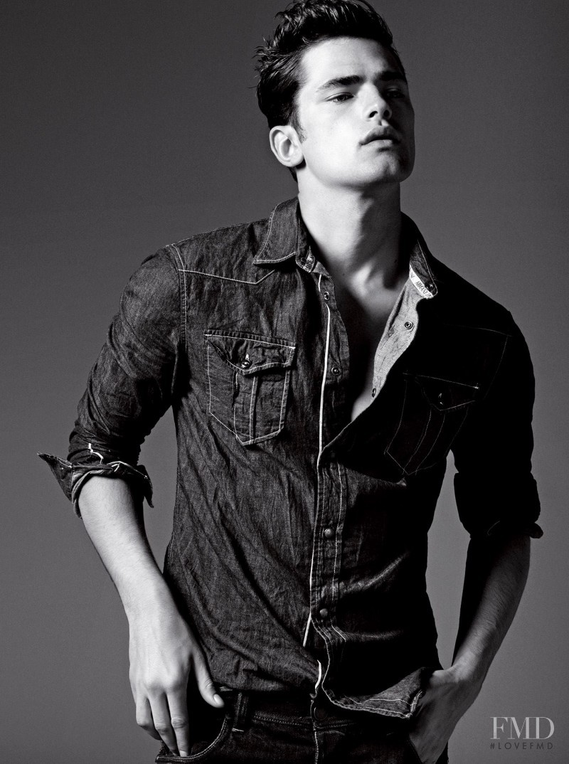 Sean OPry featured in  the Armani Jeans advertisement for Autumn/Winter 2012