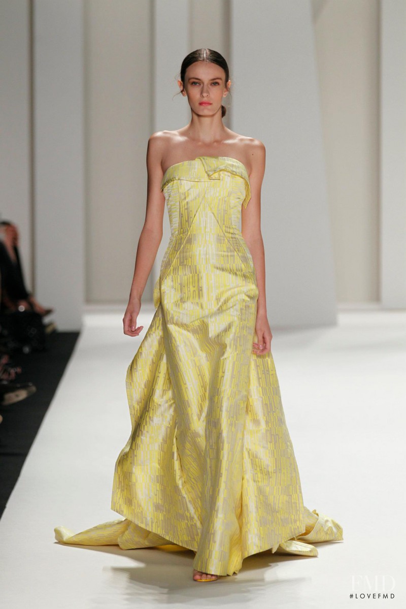 Erjona Ala featured in  the Carolina Herrera fashion show for Spring/Summer 2012