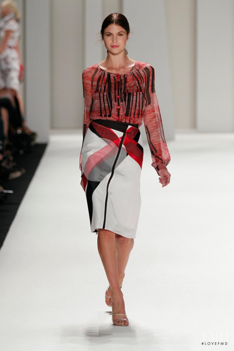 Lina Sandberg featured in  the Carolina Herrera fashion show for Spring/Summer 2012