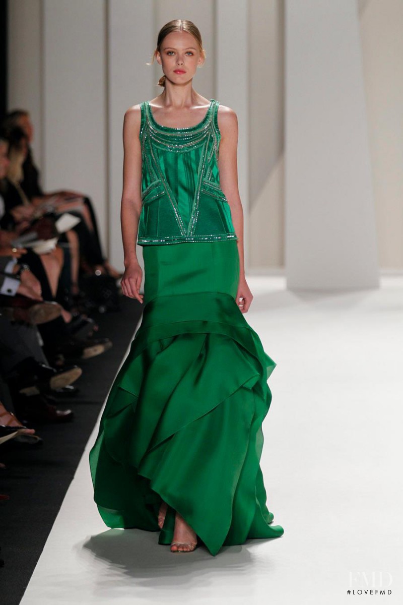Frida Gustavsson featured in  the Carolina Herrera fashion show for Spring/Summer 2012