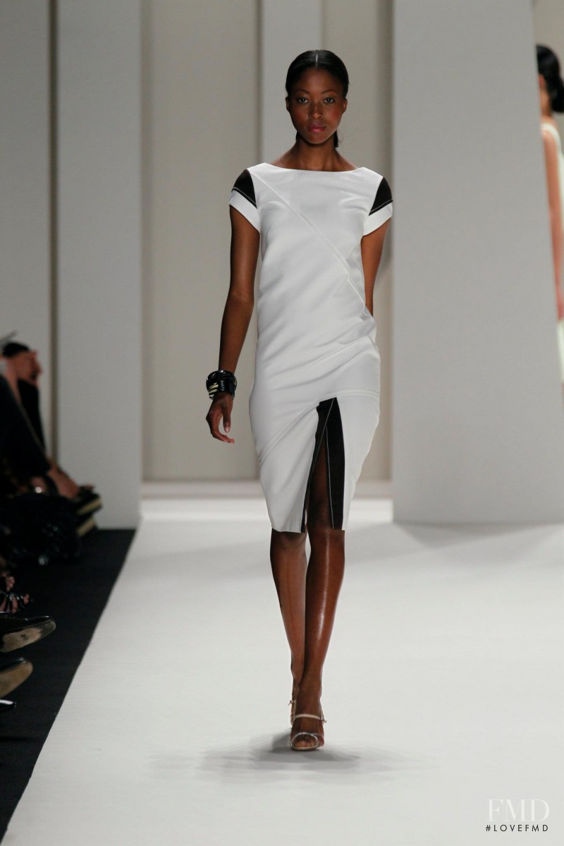 Nyasha Matonhodze featured in  the Carolina Herrera fashion show for Spring/Summer 2012