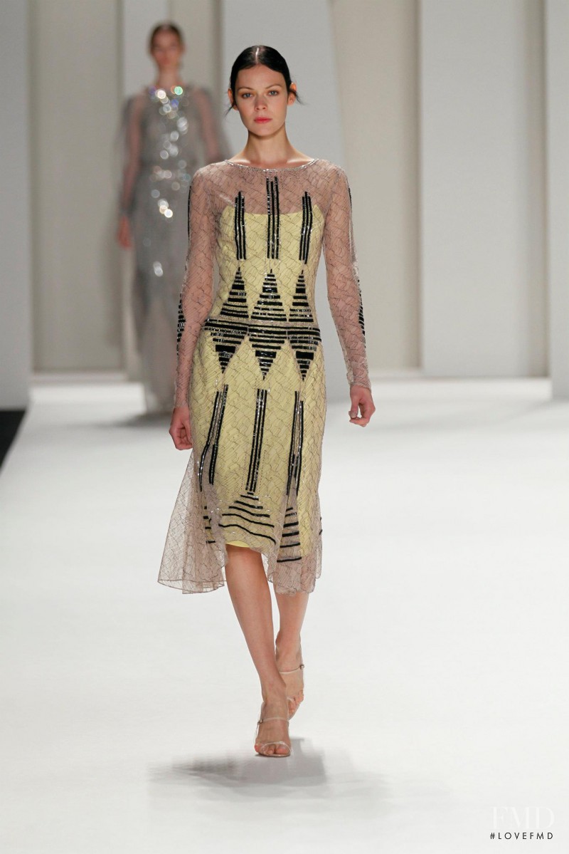 Kinga Rajzak featured in  the Carolina Herrera fashion show for Spring/Summer 2012