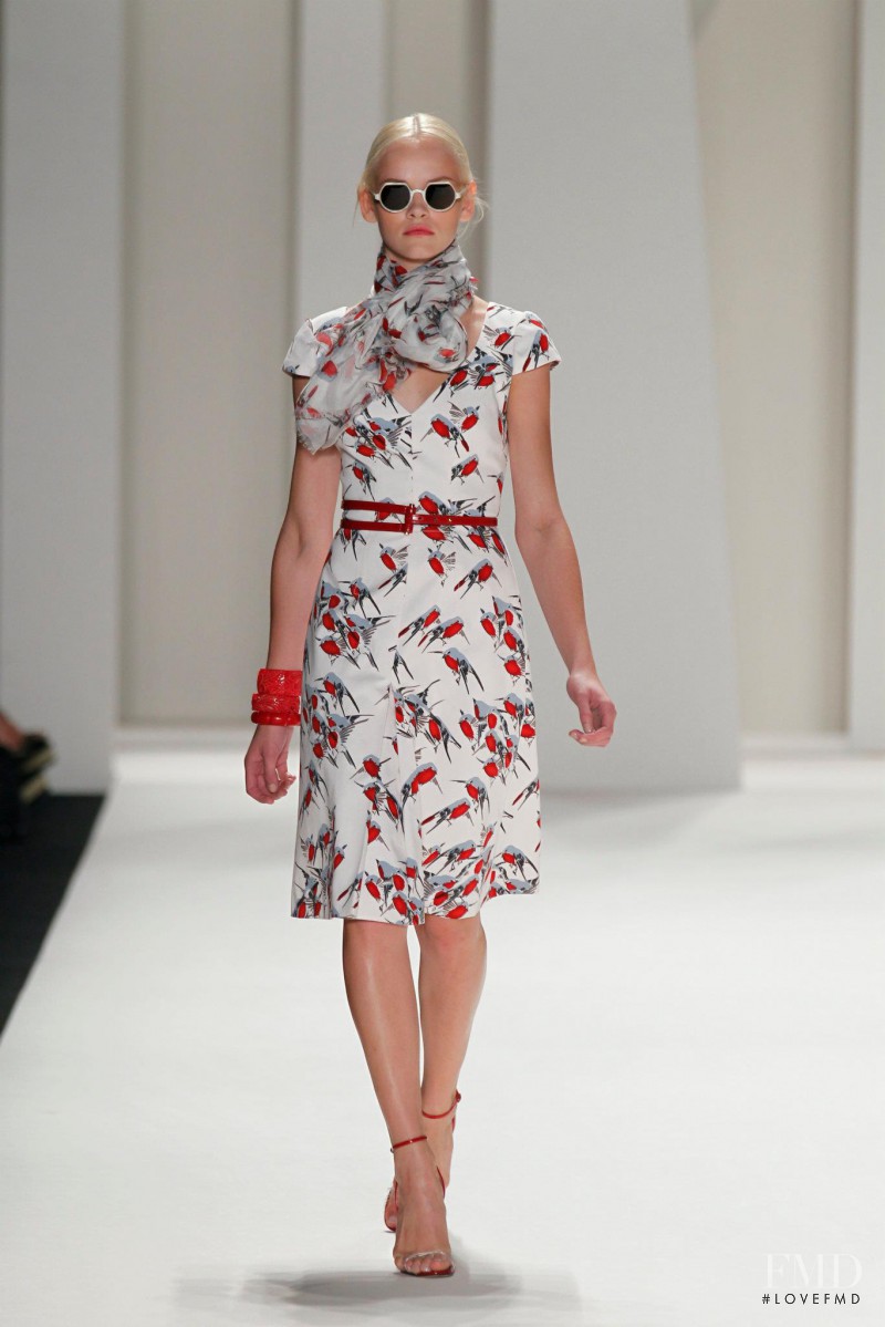 Ginta Lapina featured in  the Carolina Herrera fashion show for Spring/Summer 2012