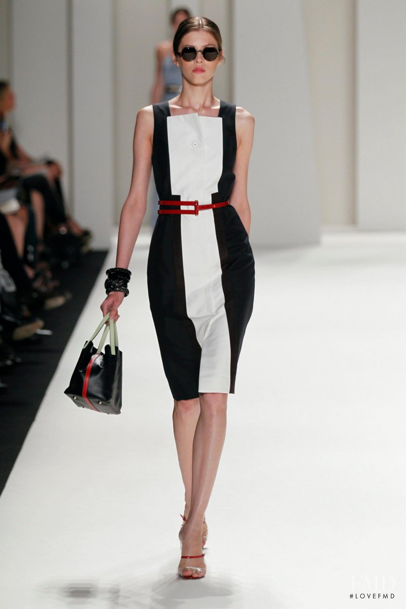 Yulia Kharlapanova featured in  the Carolina Herrera fashion show for Spring/Summer 2012