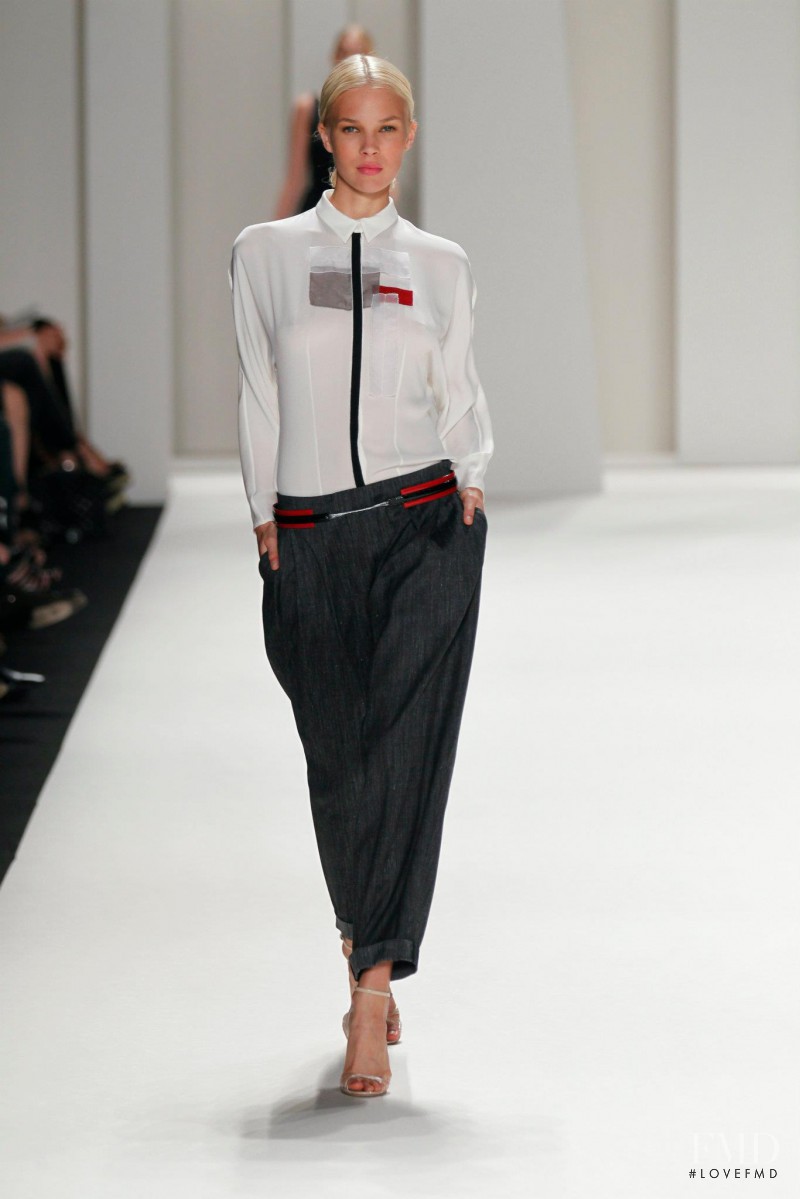 Britt Maren Stavinoha featured in  the Carolina Herrera fashion show for Spring/Summer 2012
