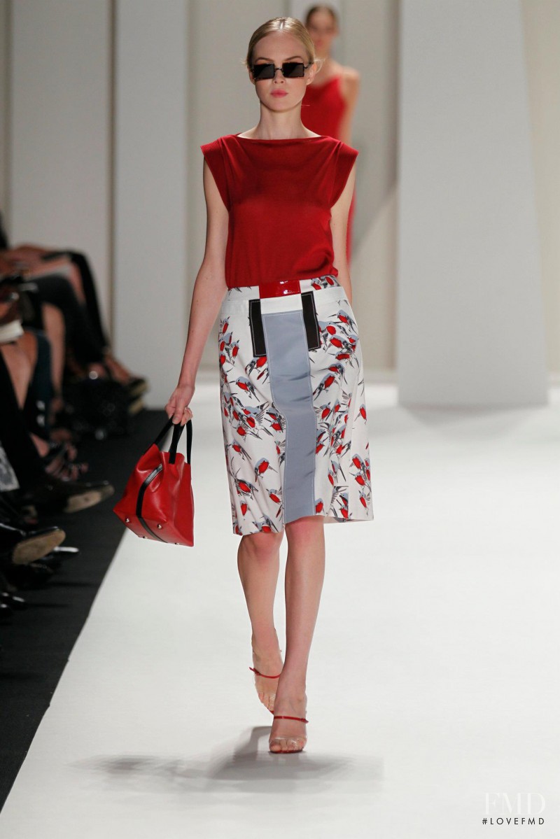 Siri Tollerod featured in  the Carolina Herrera fashion show for Spring/Summer 2012