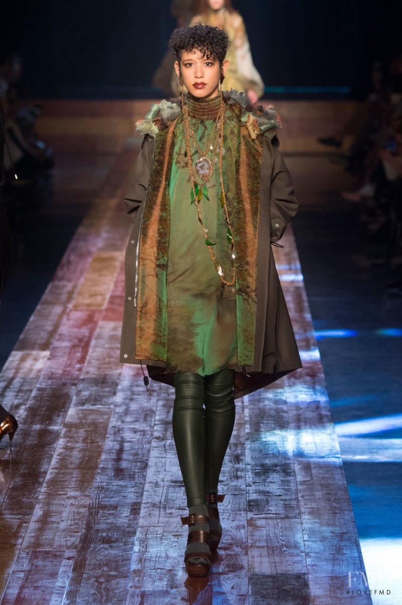 Janiece Dilone featured in  the Jean Paul Gaultier Haute Couture fashion show for Autumn/Winter 2016