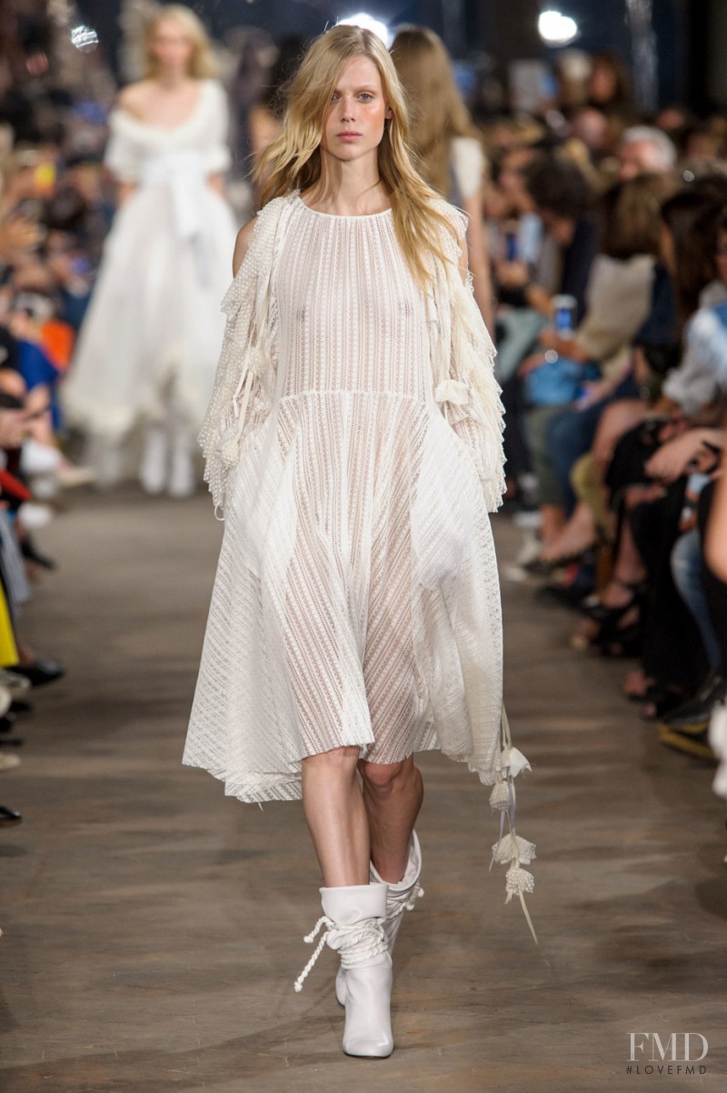 Sofie Hemmet featured in  the Philosophy di Lorenzo Serafini fashion show for Spring/Summer 2017