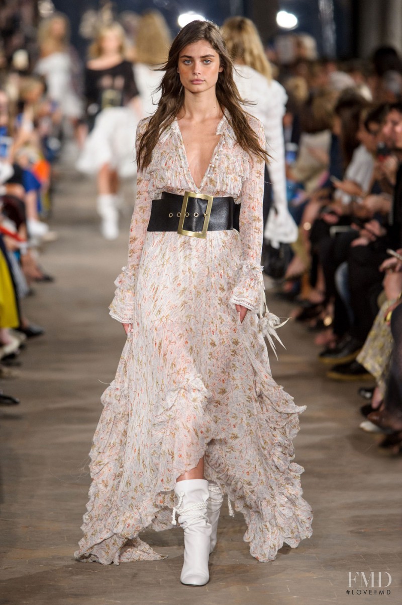 Taylor Hill featured in  the Philosophy di Lorenzo Serafini fashion show for Spring/Summer 2017