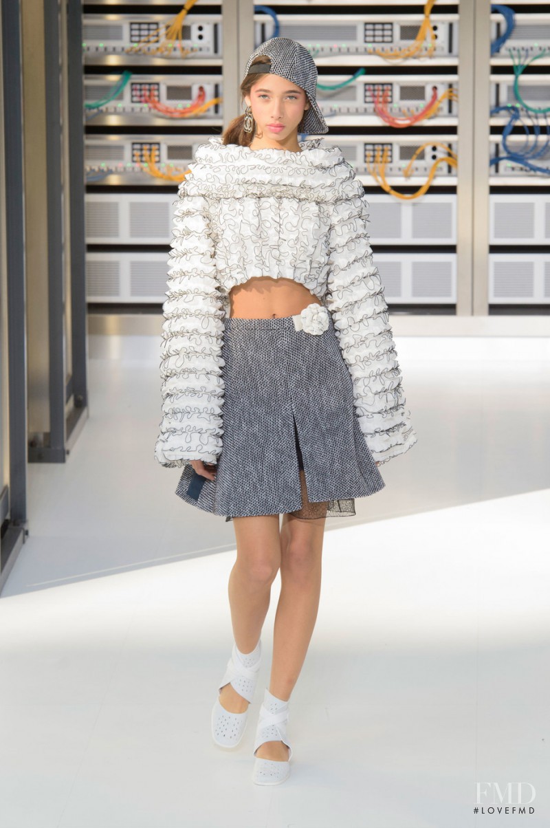 Yasmin Wijnaldum featured in  the Chanel fashion show for Spring/Summer 2017