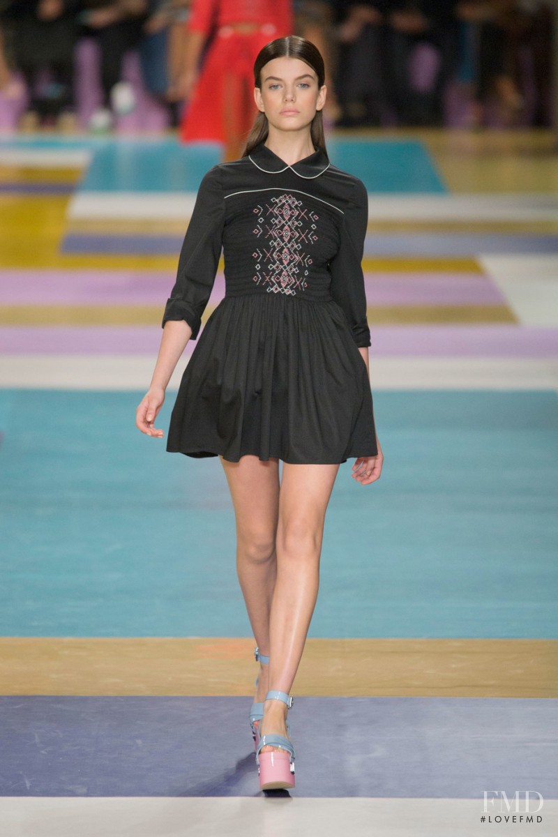 Sonia Ben Ammar featured in  the Miu Miu fashion show for Spring/Summer 2017