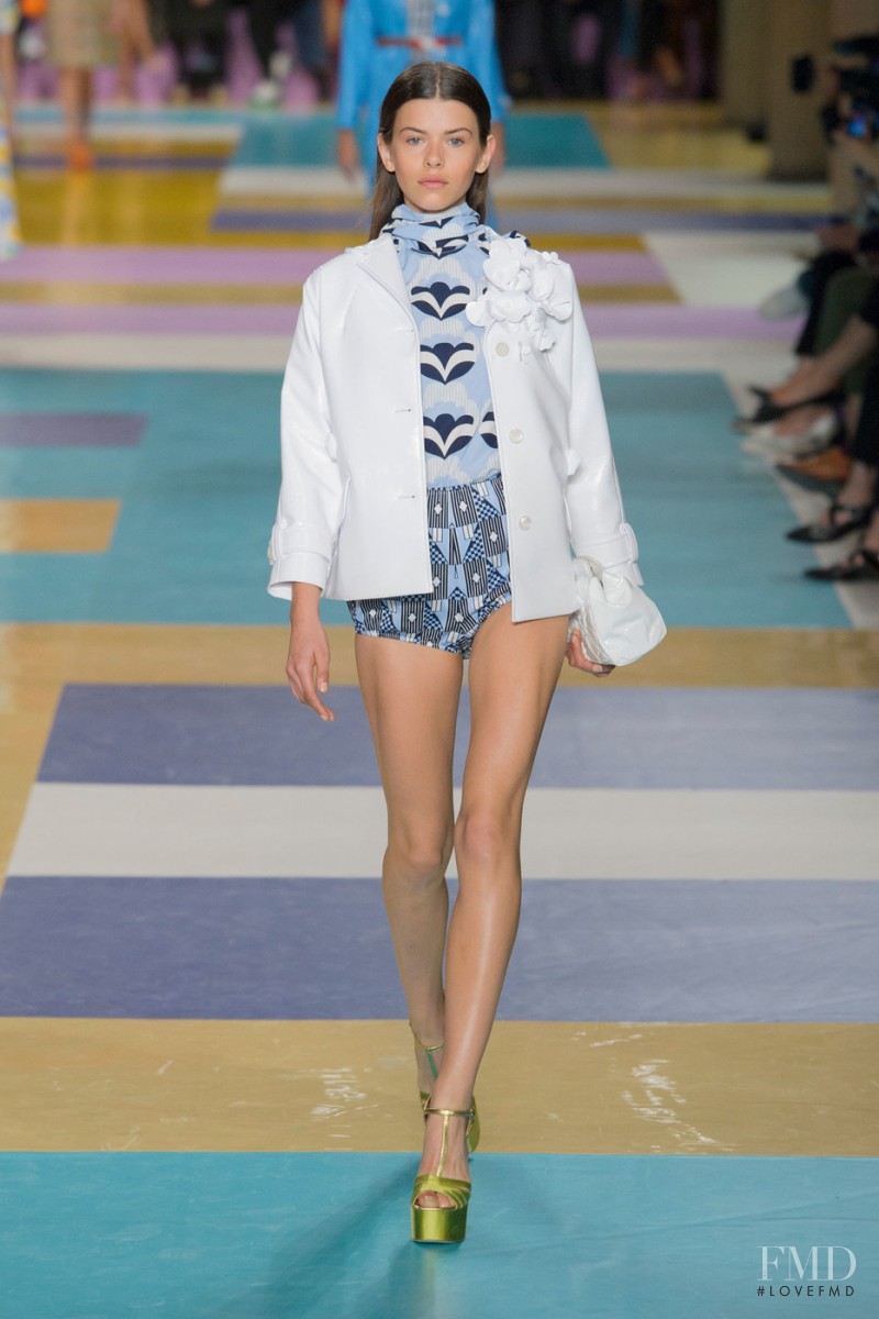 Georgia Fowler featured in  the Miu Miu fashion show for Spring/Summer 2017