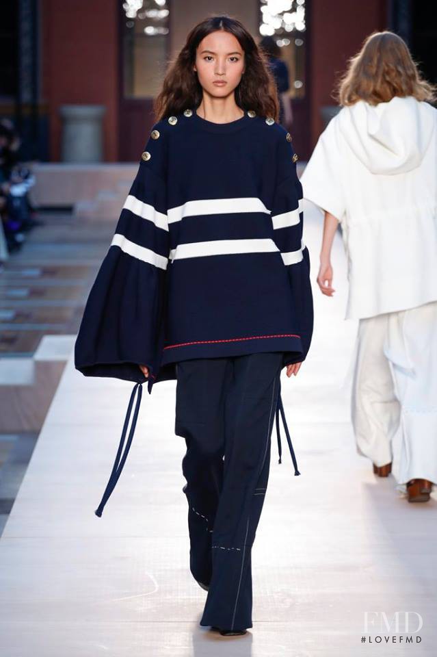 Luping Wang featured in  the Sonia Rykiel fashion show for Spring/Summer 2017