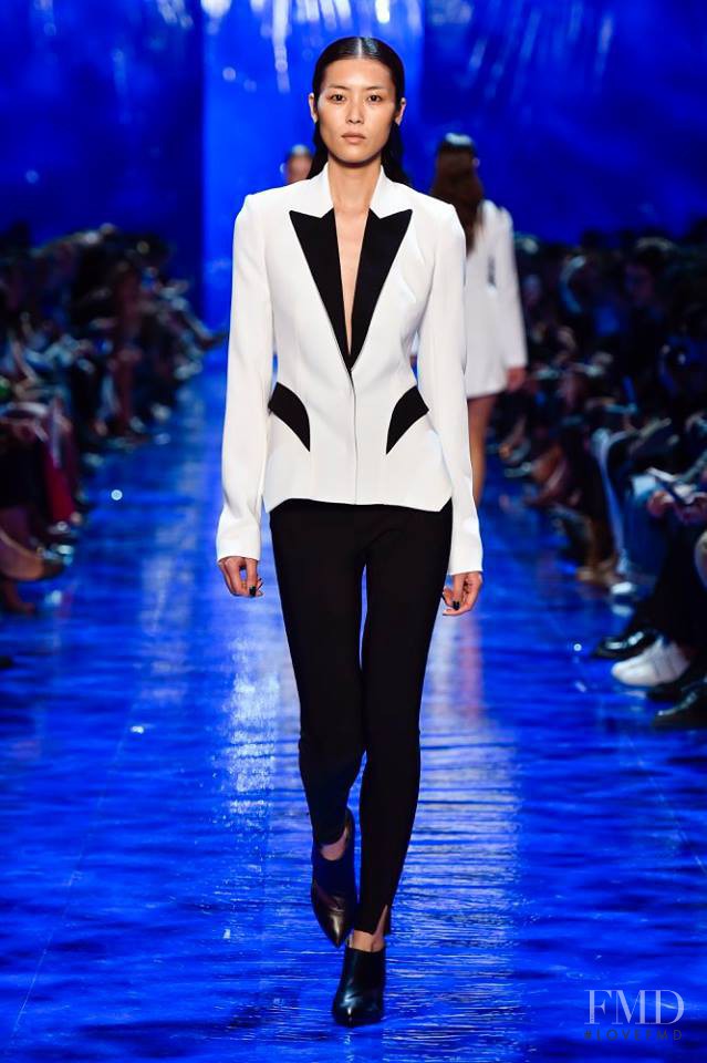 Liu Wen featured in  the Mugler fashion show for Spring/Summer 2017
