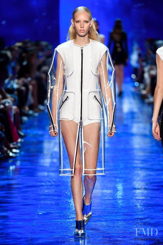 Jessie Bloemendaal featured in  the Mugler fashion show for Spring/Summer 2017