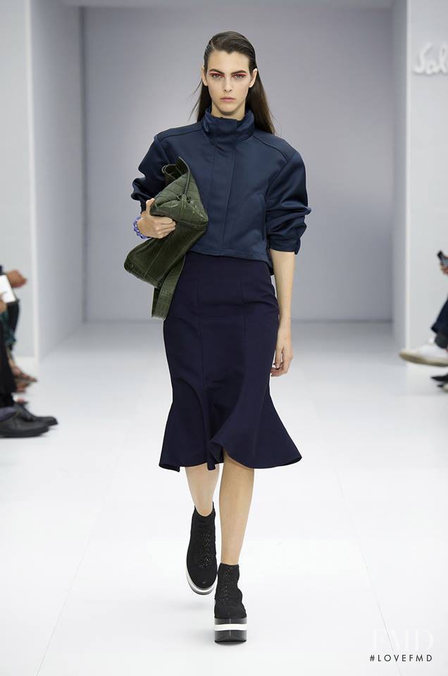 Vittoria Ceretti featured in  the Salvatore Ferragamo fashion show for Spring/Summer 2017