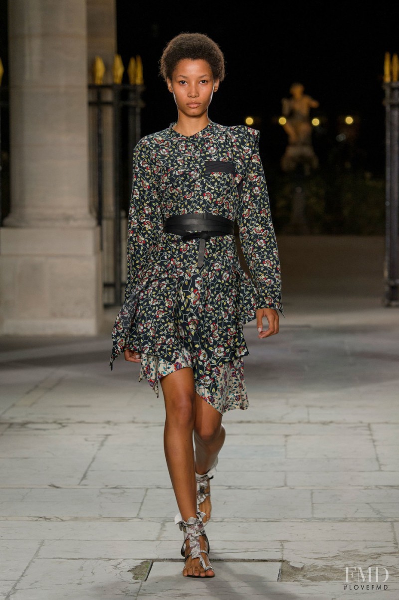 Lineisy Montero featured in  the Isabel Marant fashion show for Spring/Summer 2017