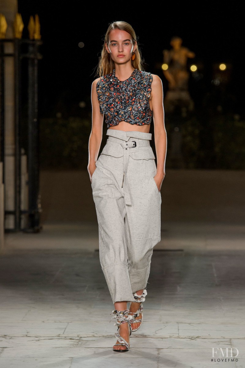 Maartje Verhoef featured in  the Isabel Marant fashion show for Spring/Summer 2017