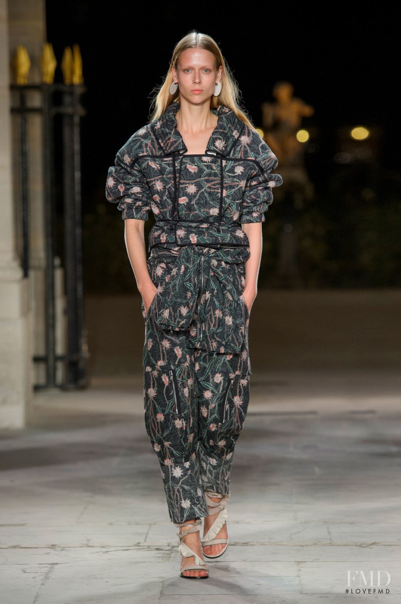 Sofie Hemmet featured in  the Isabel Marant fashion show for Spring/Summer 2017