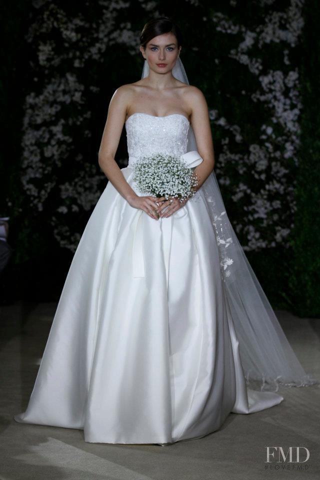Andreea Diaconu featured in  the Carolina Herrera Bridal fashion show for Spring/Summer 2012