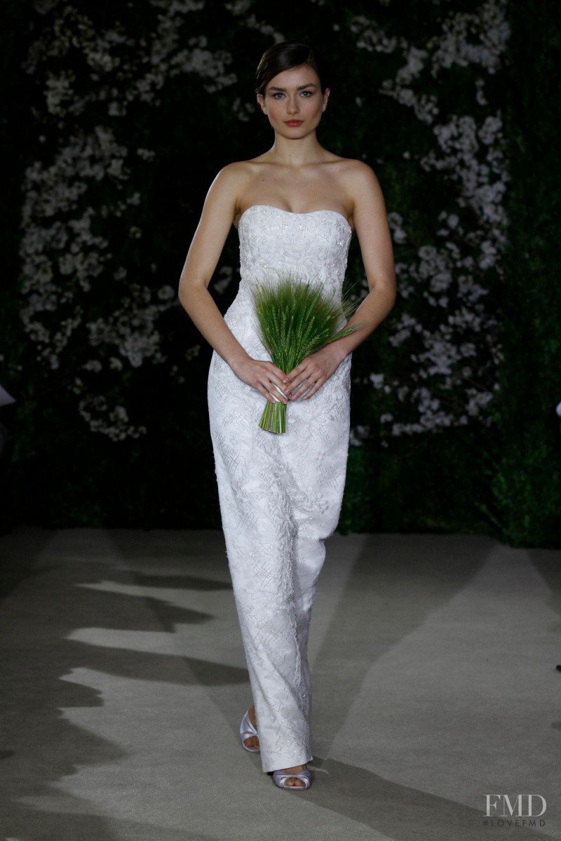 Andreea Diaconu featured in  the Carolina Herrera Bridal fashion show for Spring/Summer 2012