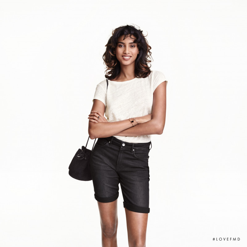 Imaan Hammam featured in  the H&M catalogue for Summer 2016