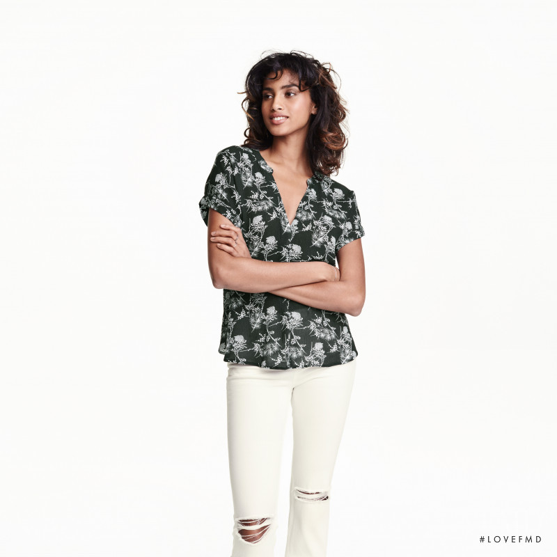 Imaan Hammam featured in  the H&M catalogue for Summer 2016