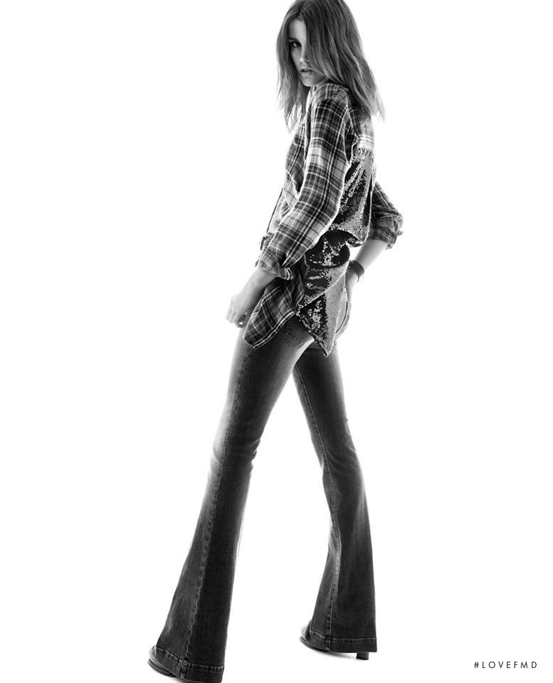 Luna Bijl featured in  the TWIN-SET Simona Barbieri Jeans advertisement for Autumn/Winter 2016