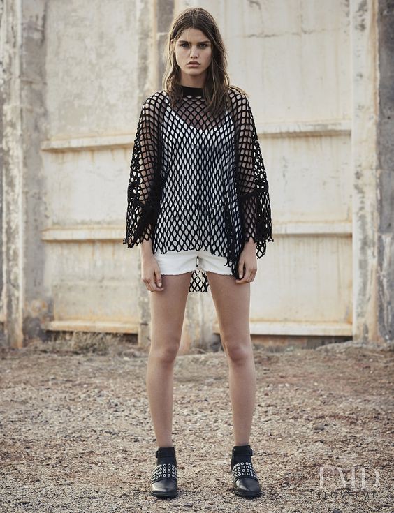 Luna Bijl featured in  the AllSaints lookbook for Summer 2016