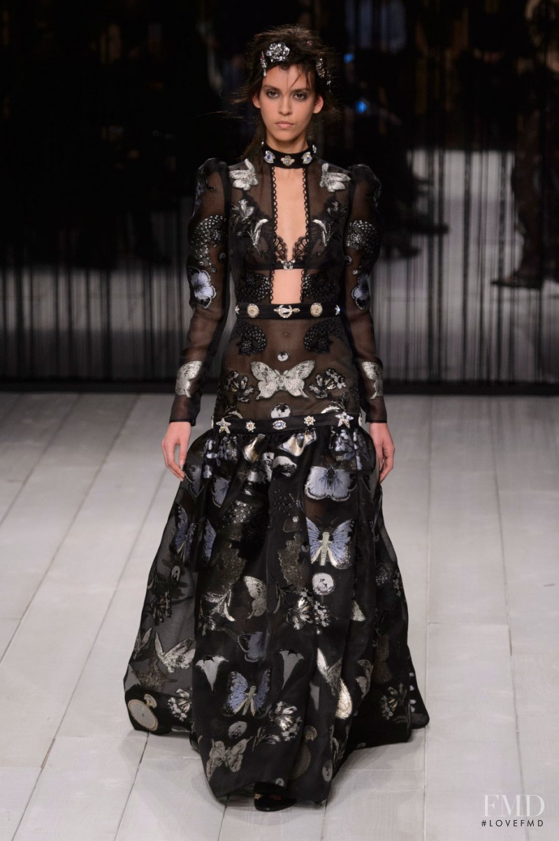 Nirvana Naves featured in  the Alexander McQueen fashion show for Autumn/Winter 2016