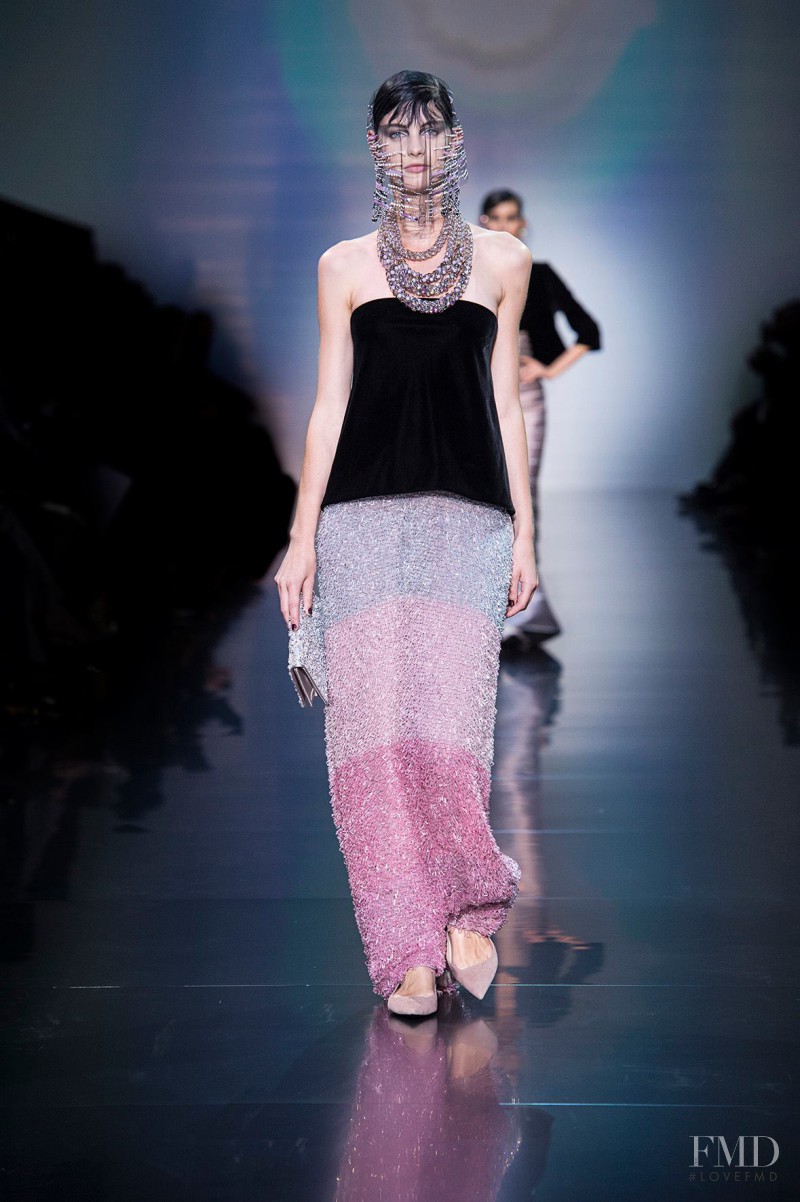 Patricia van der Vliet featured in  the Armani Prive fashion show for Autumn/Winter 2012