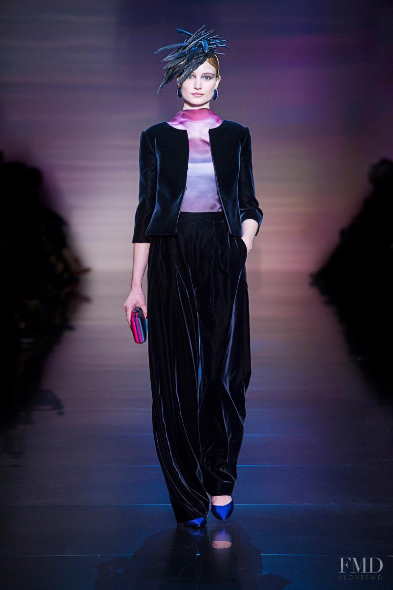 Maud Welzen featured in  the Armani Prive fashion show for Autumn/Winter 2012