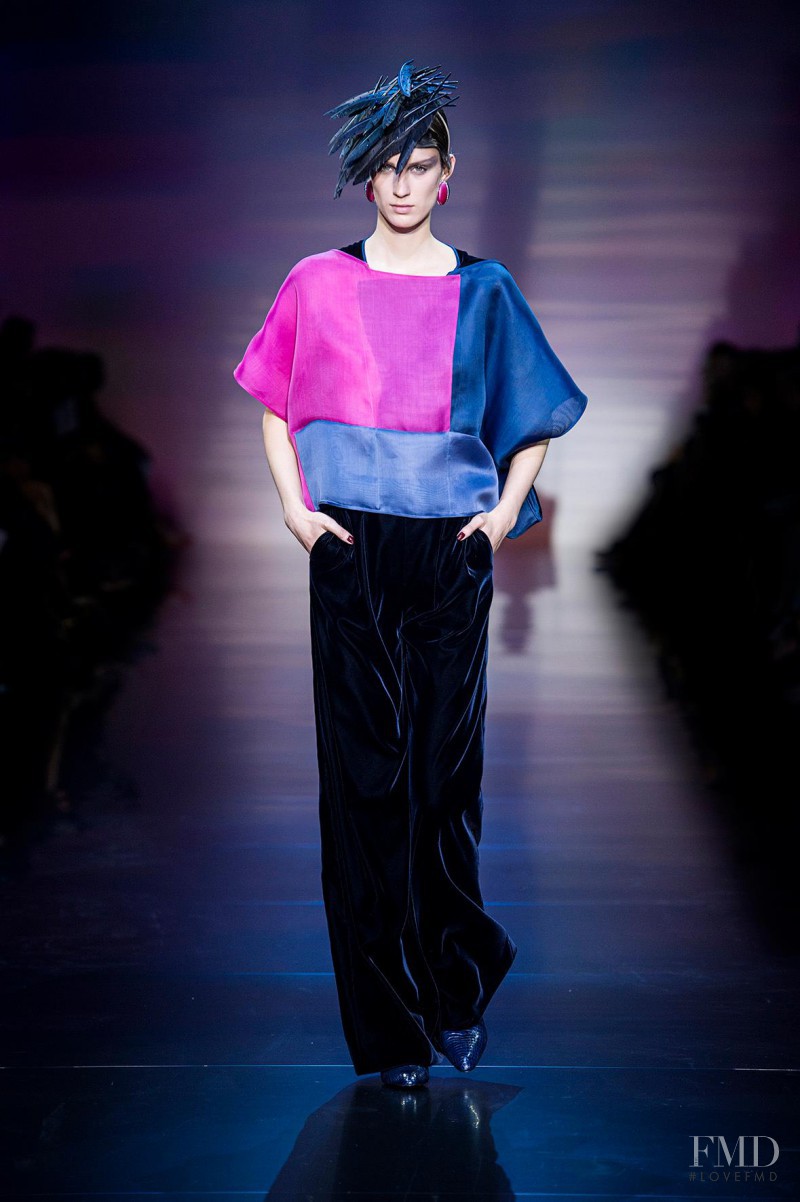 Marte Mei van Haaster featured in  the Armani Prive fashion show for Autumn/Winter 2012