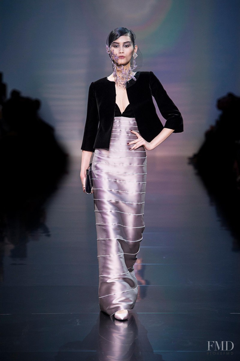 Ming Xi featured in  the Armani Prive fashion show for Autumn/Winter 2012