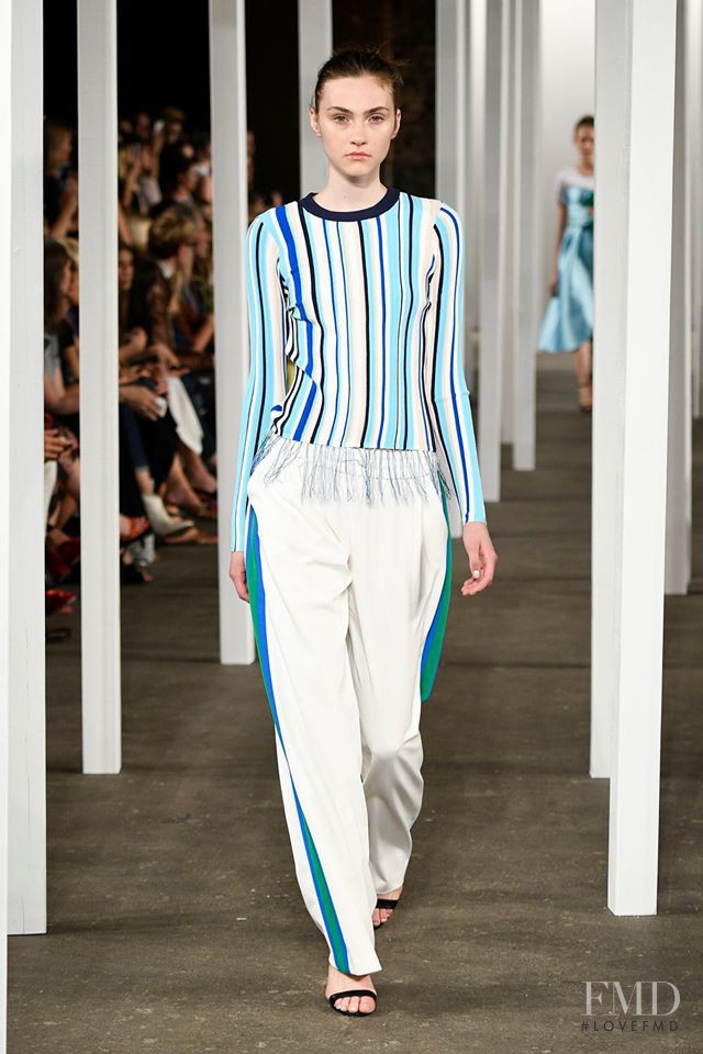 Emily Hall featured in  the Milly fashion show for Spring/Summer 2017