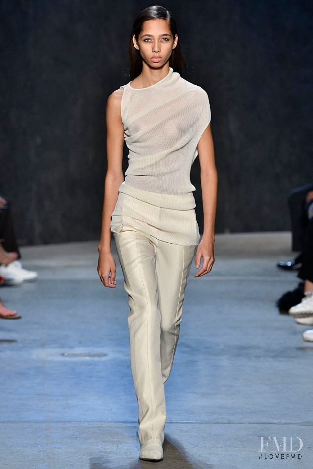 Yasmin Wijnaldum featured in  the Narciso Rodriguez fashion show for Spring/Summer 2017
