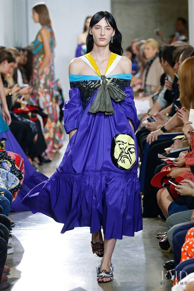 Annie Tice featured in  the Peter Pilotto fashion show for Spring/Summer 2017