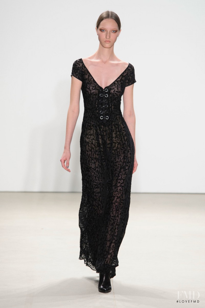 Liza Ostanina featured in  the Yigal Azrouel fashion show for Autumn/Winter 2016