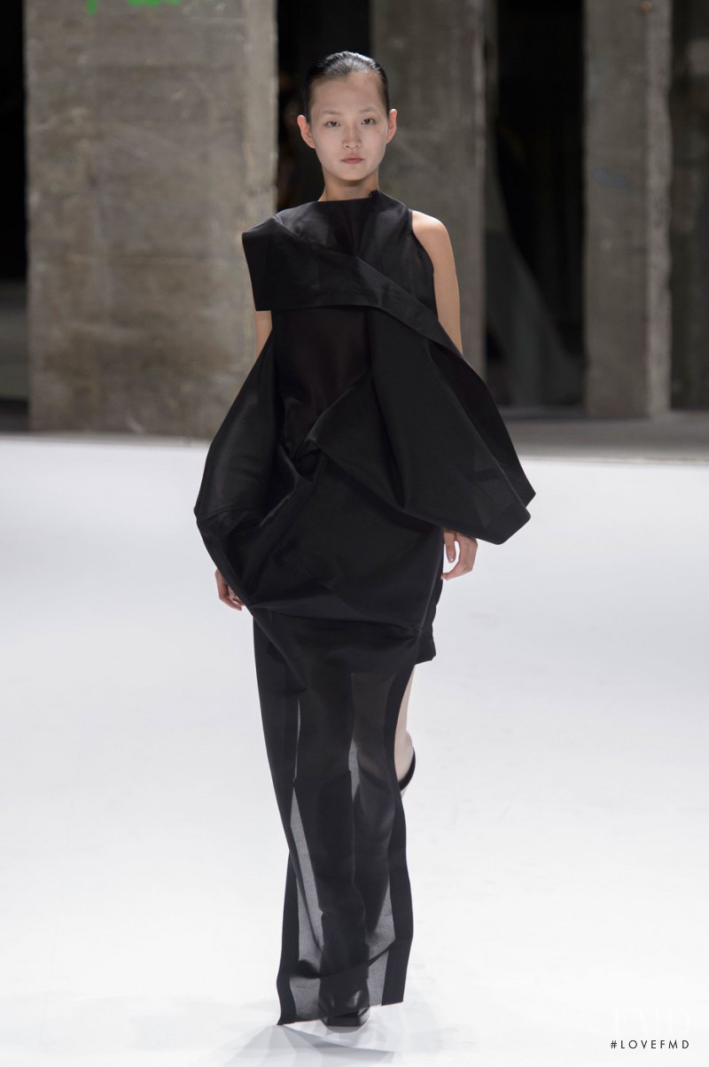 Wangy Xinyu featured in  the Rick Owens fashion show for Spring/Summer 2017