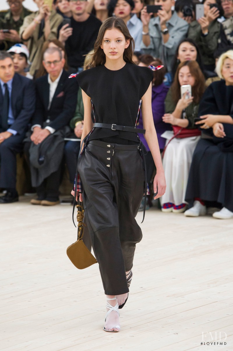 Caroline Reagan featured in  the Celine fashion show for Spring/Summer 2017