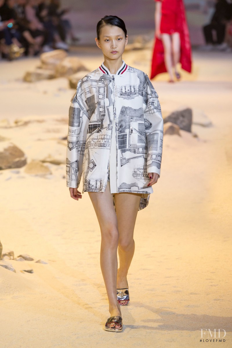 Wangy Xinyu featured in  the Moncler Gamme Rouge fashion show for Spring/Summer 2017