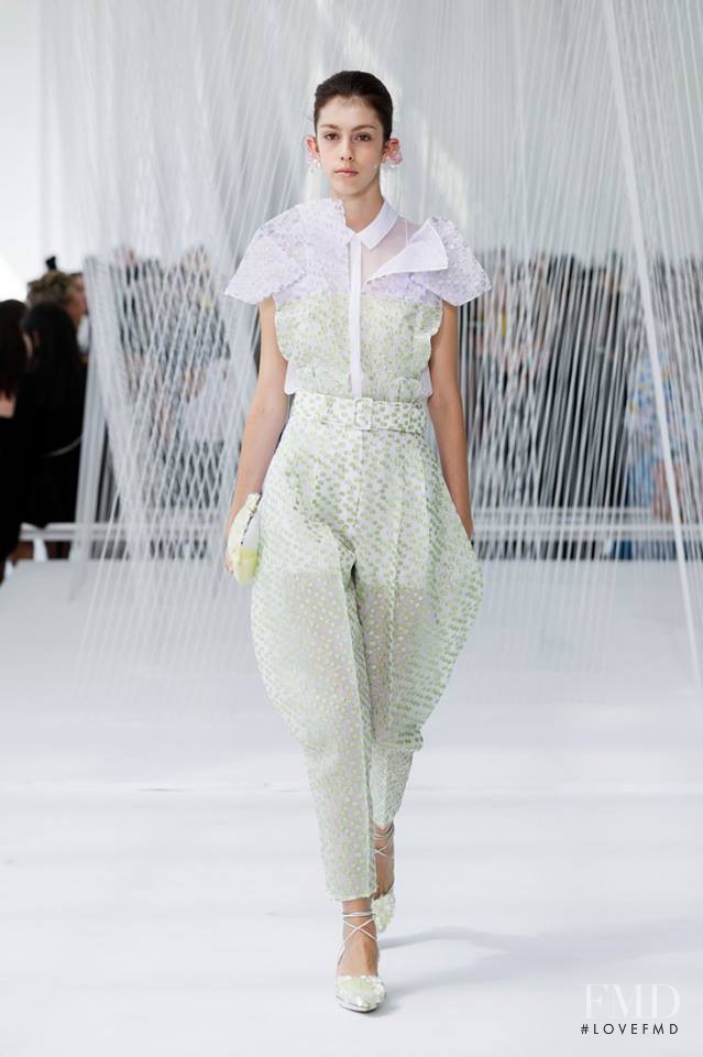Mayka Merino featured in  the Delpozo fashion show for Spring/Summer 2017