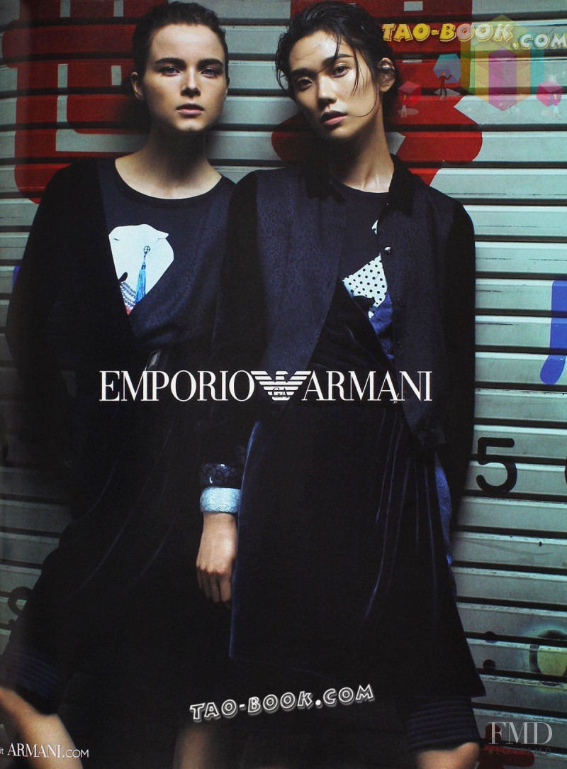Anna de Rijk featured in  the Emporio Armani advertisement for Autumn/Winter 2012
