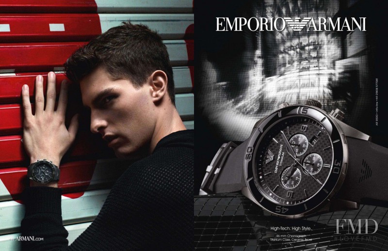 Paolo Anchisi featured in  the Emporio Armani advertisement for Autumn/Winter 2012